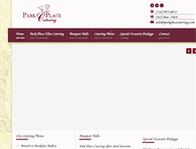 Tablet Screenshot of parkplacecatering.com